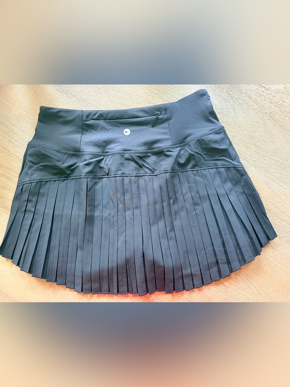 EUC Amazon Baleaf Black Pleated Athletic Skort with Zip Pocket, size medium